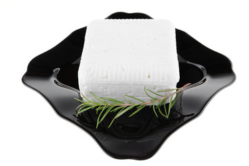 curd cheese on plate