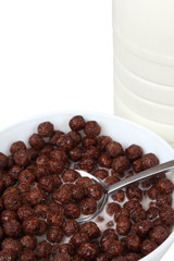 Bowl with chocolate balls.