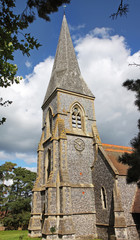Fototapeta na wymiar An English Village Church and Steeple