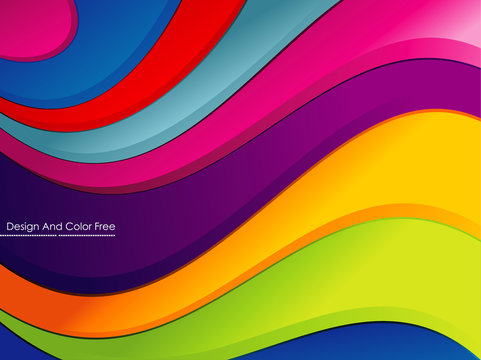 color waves vector background