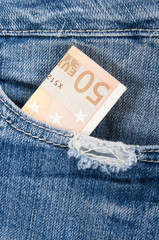 Geld in der Hosentasche
