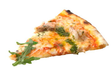 pizza on a white background