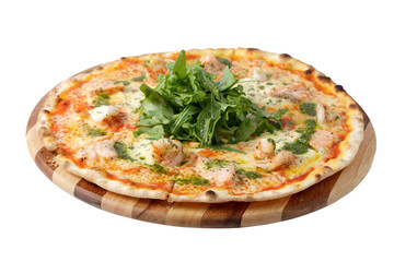 pizza on a white background