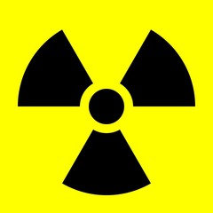 Fototapeta premium Symbole de danger nucléaire lié à la radioactivité