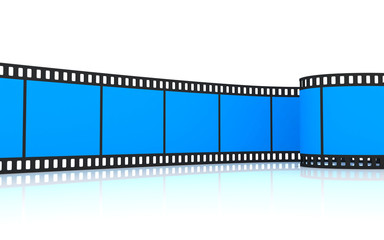 Fototapeta premium 35mm blue film strip
