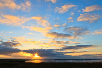 Sunrise at a lake