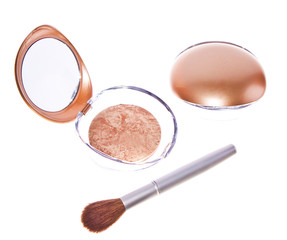 face powder isolated on the white