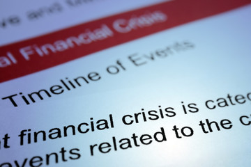 Fototapeta premium Financial crisis