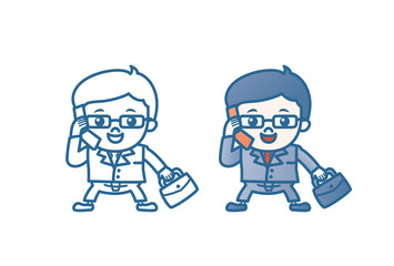 電話するビジネスマン