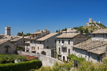 Fototapeta na wymiar Panoramiczny widok z Asyżu. Umbria.