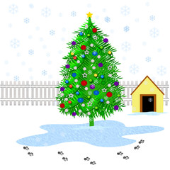 Obraz premium doggy Christmas