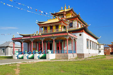 Obraz premium Main temple of the Ivolginsky Datsan, Buryatia, Russia