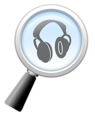 Magnifying Glass Icon "Music"