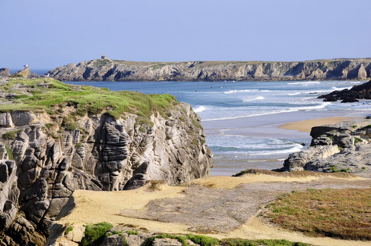 C&ocirc;te sauvage de Quiberon &agrave; Port  Bara en France