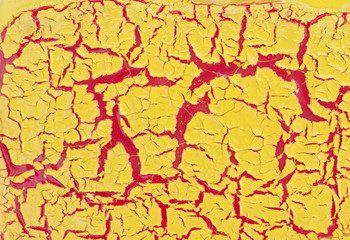 cracked yellow paint