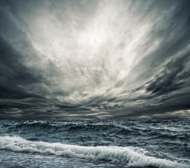 Big ocean wave breaking the shore © Nejron Photo
