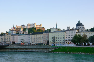 Fototapeta na wymiar Salzburg in the twilight, Austria