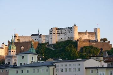 Fototapeta premium Hohensalzburg Castle in the twilight - Salzburg, Austria