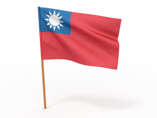 flag fluttering in the wind. Taiwan