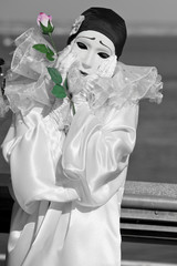 Carnaval Vénitien Pierrot - obrazy, fototapety, plakaty