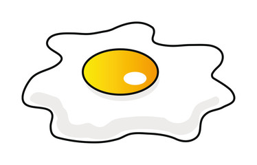 cartoon fried egg