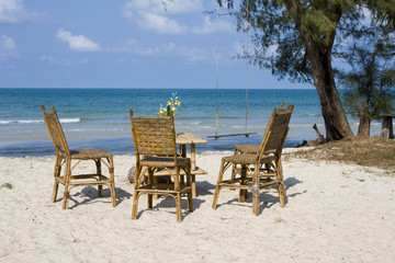 Beautiful tropical beach in Cambodia .