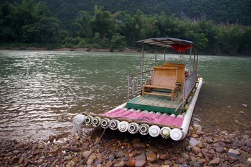 Foto op Canvas Boat which is used for traveling along Li River © Jess Yu