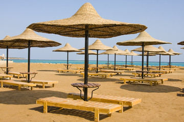 Umbrella on the beach of Egypt