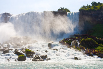 Tourists at Niagara falls