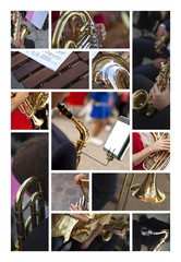 Musique fête instrument cuivres orchestre fanfare