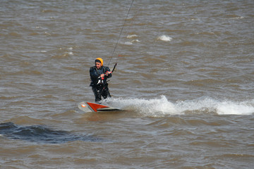 kitesurfer on River Exe