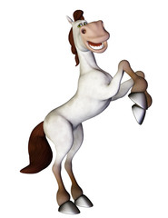 horse cartoon raising up © DM7