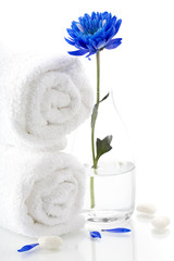 Obraz na płótnie Canvas Spa concept (flower and towel).