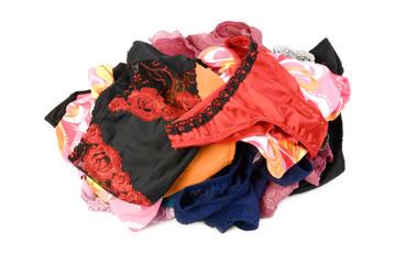 Pile of female panties | Isolated