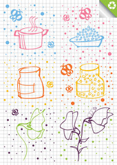 Eco food vector background