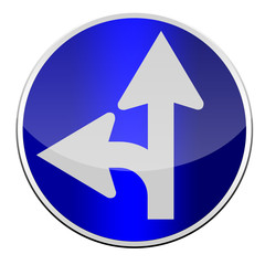 fahrtrichtung links und geradeaus