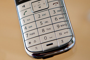 Tastatur eines Telefonmobilteils