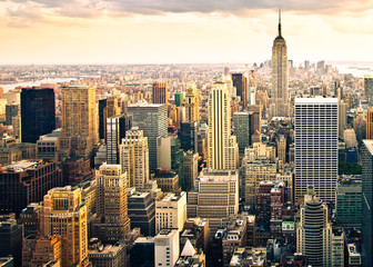 Panele Szklane Podświetlane  Panoramę Nowego Jorku