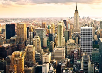 Foto auf Acrylglas New York TAXI Skyline von New York