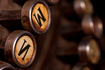 vintage letters on till