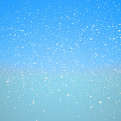 Snowflakes and blue sky