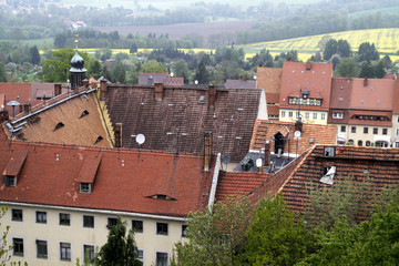 Dächer in Stolpen (Sachsen)