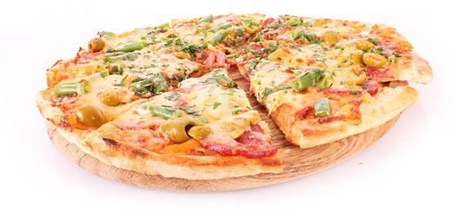 Pizza isolated on white