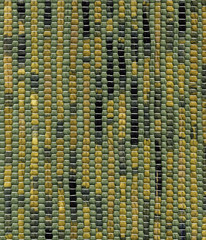 Green striped rug, detail