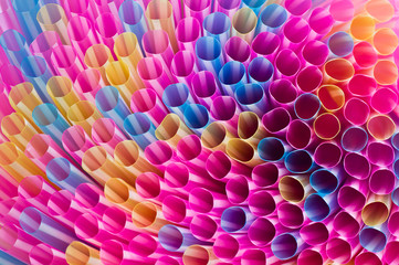 Colorful drinking straws