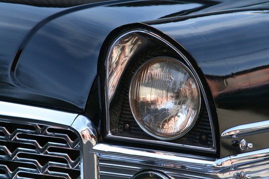 Headlight of old car