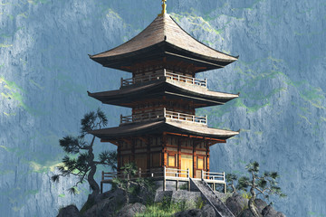 Zen Buddhist temple  - entrance