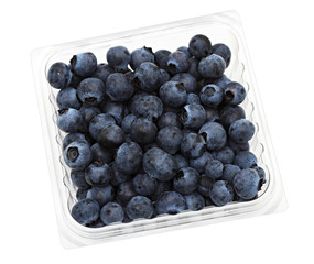 Blackberry in the tray isolated