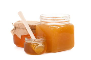 glass pot with honey