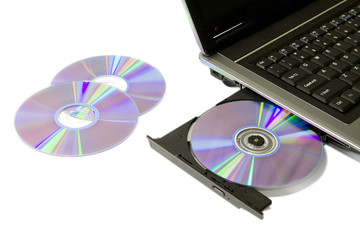 Laptop with Loaded DVD Drive